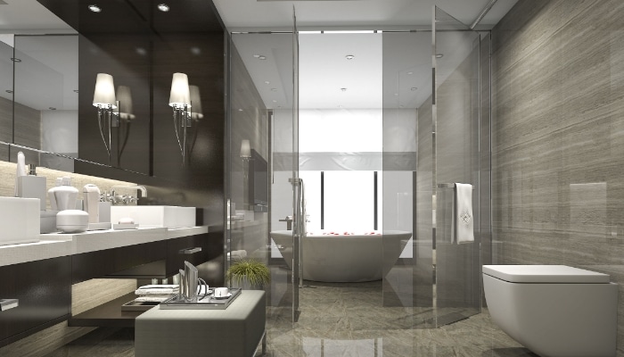 Modern Bathroom With Tub