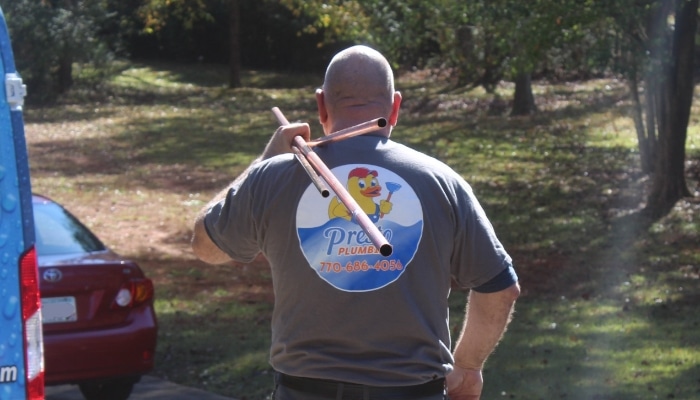 Presto Plumber With Pipes Walking